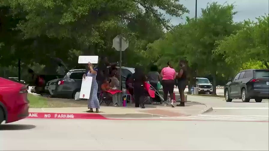 Karmelo Anthony supporters gather outside courthouse, chanting as trial continues