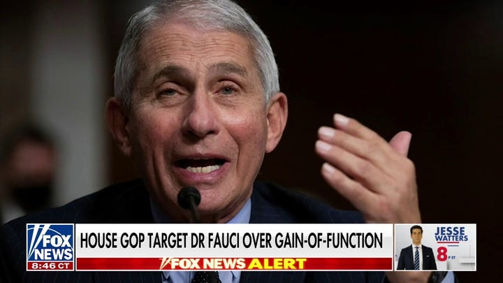 House Republicans to target Dr. Fauci over gain-of-function research