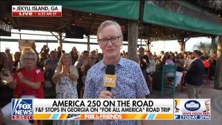Steve Doocy broadcasts from Jekyll Island, Georgia for America 250 road trip