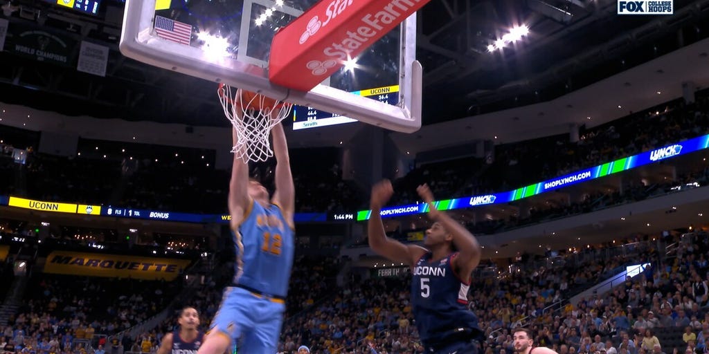 Marquette's Ben Gold hammers putback dunk, sealing UPSET win over No. 4 UConn