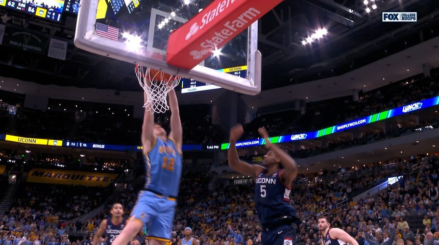 Marquette's Ben Gold hammers putback dunk, sealing UPSET win over No. 4 UConn