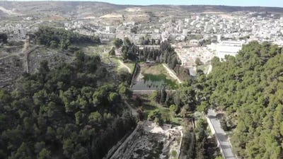 Drone footage showing Solomon's pools