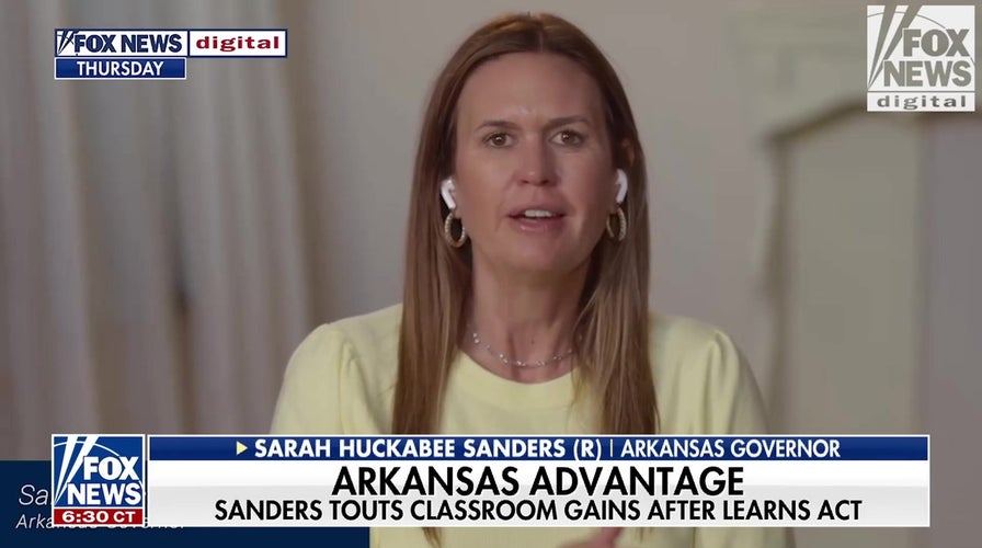 Arkansas Gov Sanders touts schoolroom  gains aft  LEARNS Act implementation