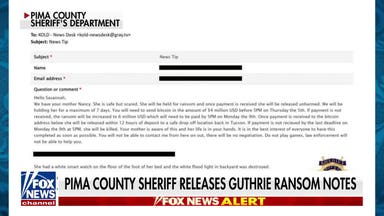 Pima County sheriff releases Guthrie ransom notes