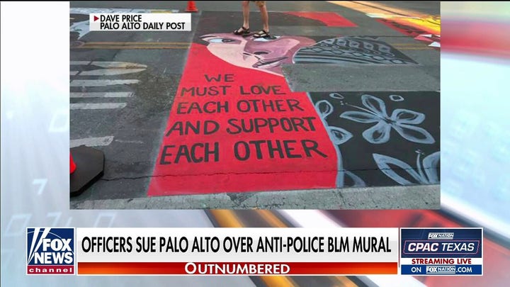 Police officers suing city of Palo Alto, CA over anti-police BLM mural