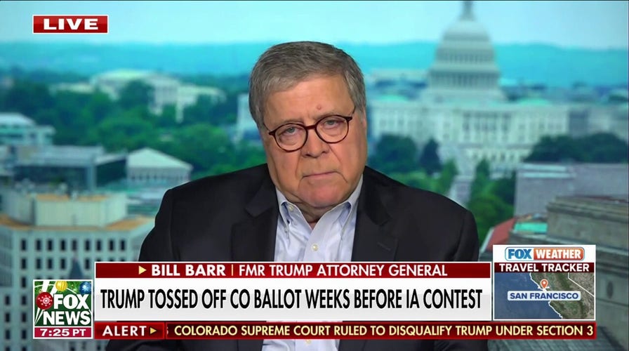 Barr calls on Supreme Court to ‘smack down’ Colorado decision, offers quip on Trump