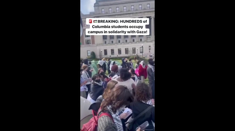 Hundreds of anti-Israel agitators join Columbia University 'occupation' protest