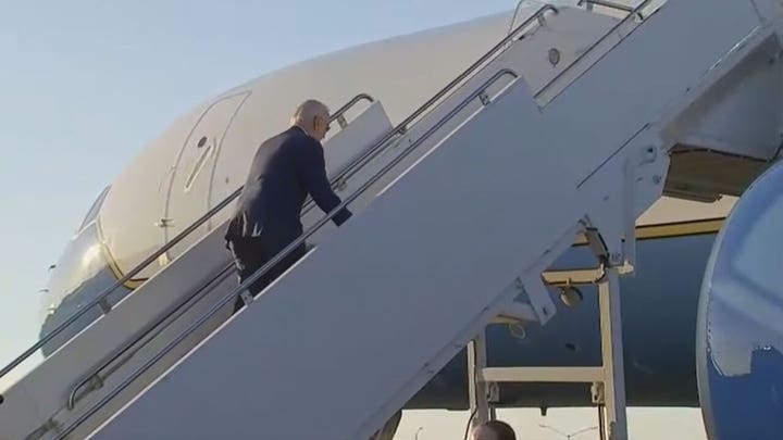 Joe Biden stumbles on steps of Air Force One for second time in two weeks