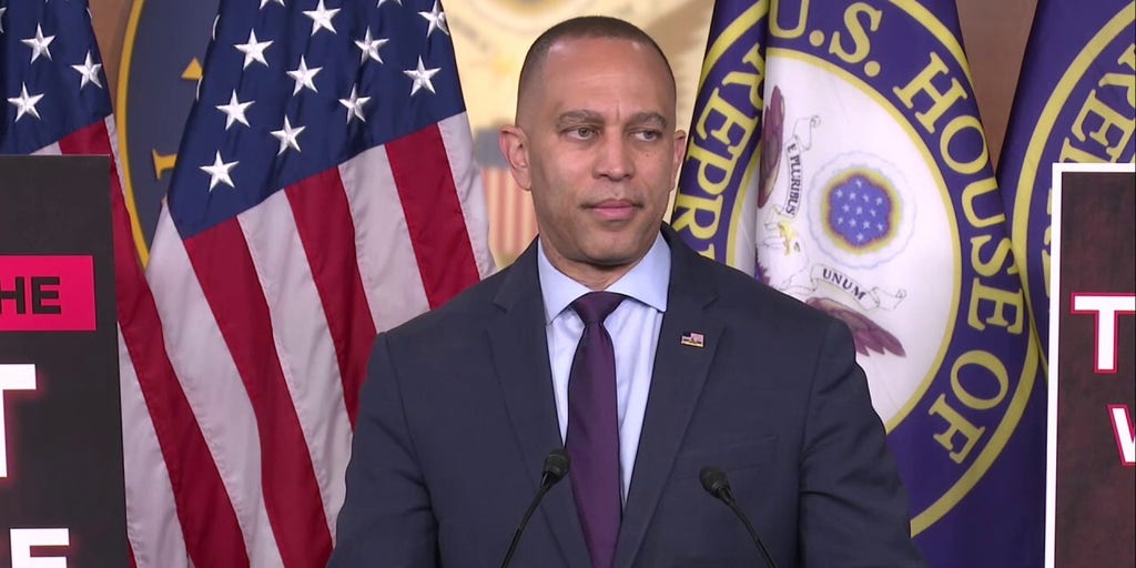 House Minority Leader Hakeem Jeffries claims Trump budget bill will take food from the mouths of babies while enriching billionaires.