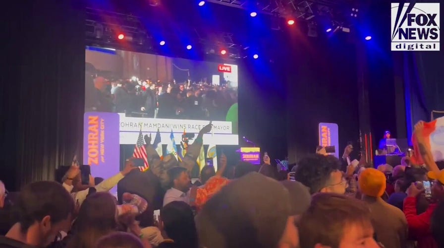 Mamdani supporters erupt in celebration after race called