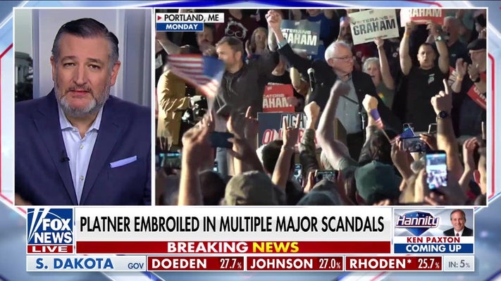 Ted Cruz slams Democrats for backing Graham Platner despite scandals