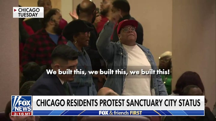 Chicago residents create chaos at city council meeting while protesting sanctuary cities: 'We built this'