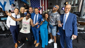 'Fox & Friends' crew dances with Flo Rida on the FOX Square stage