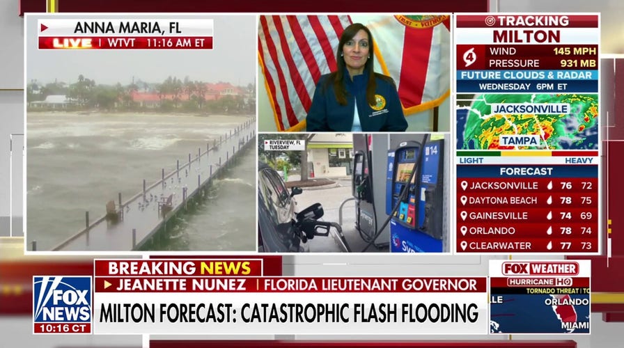 Florida lt. gov. on preparation to for Hurricane Milton: The time to leave is now