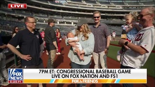 Chad Pergram and the Doocy family get set for the Congressional Baseball Game