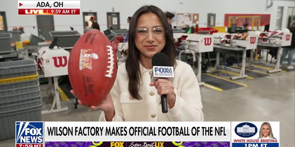 Ohio factory makes Super Bowl footballs