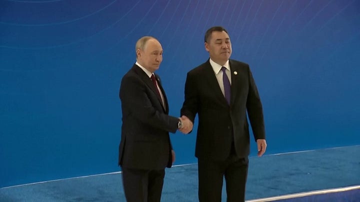 Putin arrives for meeting in Kyrgyzstan