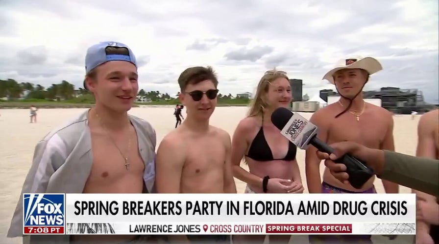 Lawrence Jones talks to spring breakers in Florida about the fentanyl crisis