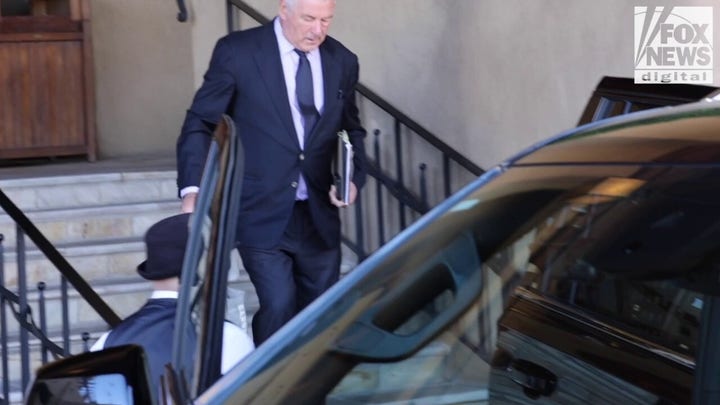 Alec Baldwin departs his hotel for the third day of his 'Rust' manslaughter trial 
