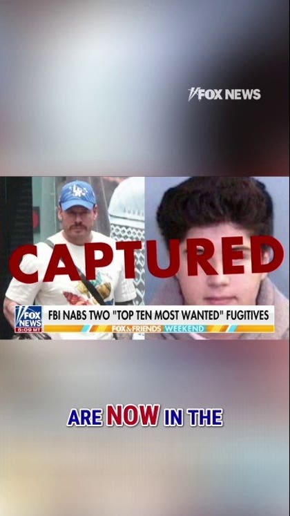 FBI nabs two of the 'top ten most wanted' in ONE DAY