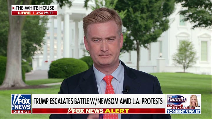 Peter Doocy on Trump, Newsom sparring amid protests sparring amid protests