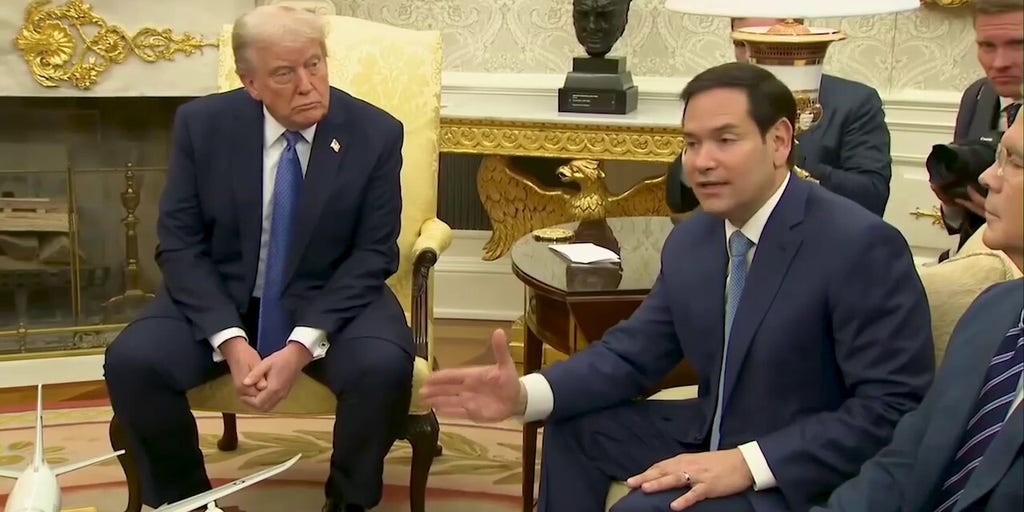 President Donald Trump and Secretary of State Marco Rubio speak about peace talks between Ukraine and Russia