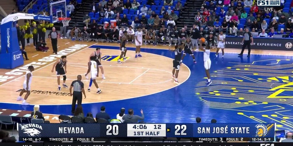SJSU's Sadraque NgaNga makes 3-pointer to extend lead against Nevada