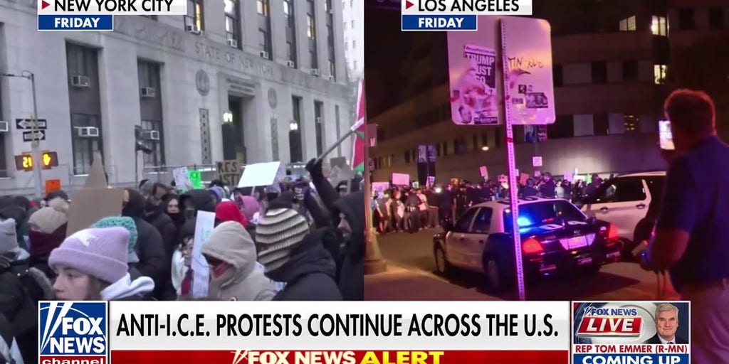 LAPD says it took multiple ‘violent agitators’ into custody during anti-ICE protests