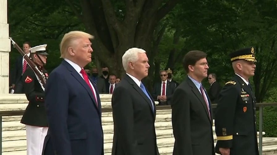 Trump lays wreath at Tomb of the Unknown Soldier on Memorial Day