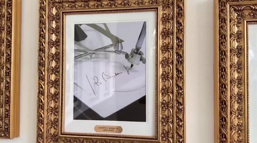 White House unveils Presidential Walk of Fame with Biden portrait replaced by autopen image