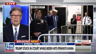 Trump stuck in NYC courtroom while Biden campaigns in Pennsylvania - Fox News