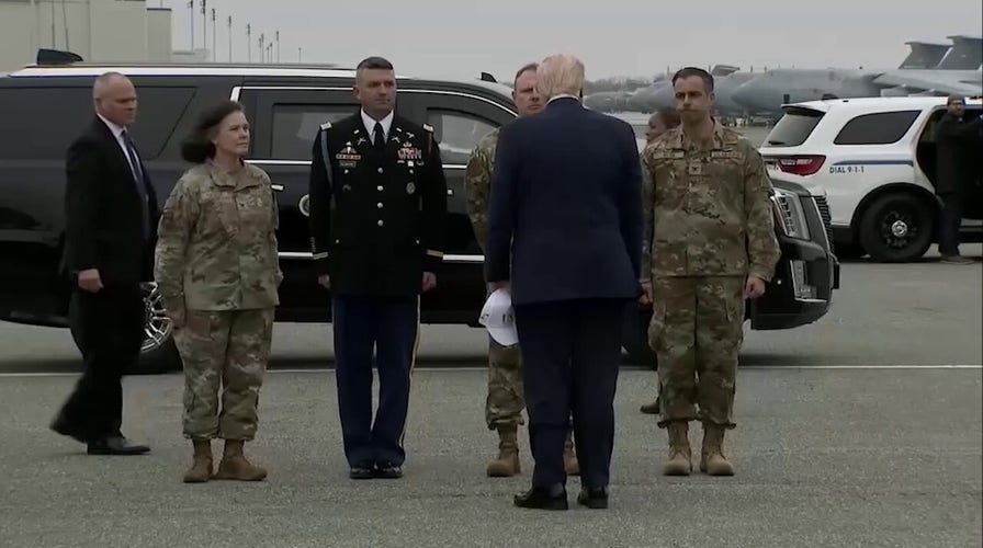 Trump arrives at Dover Air Base for dignified transfer