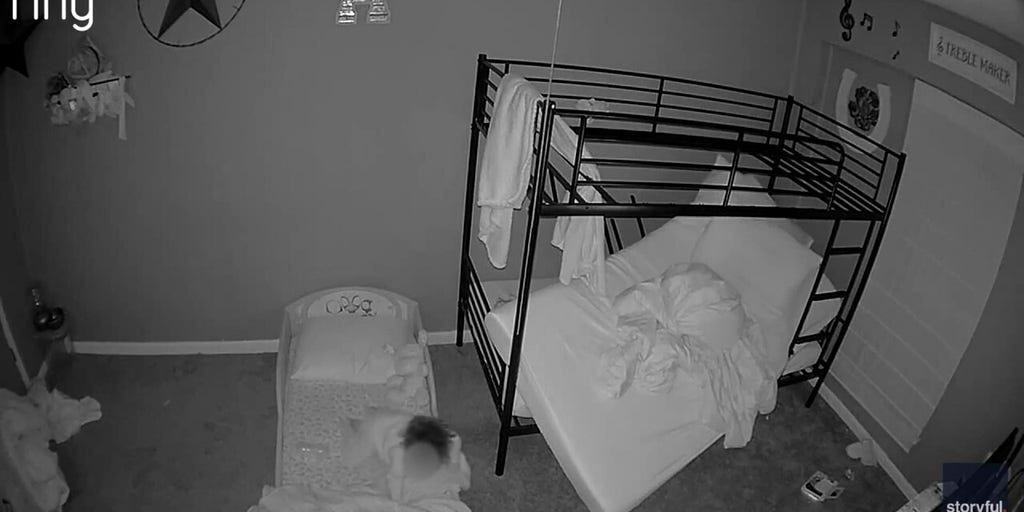 Mother shares shocking footage of bunk bed collapsing on top of child
