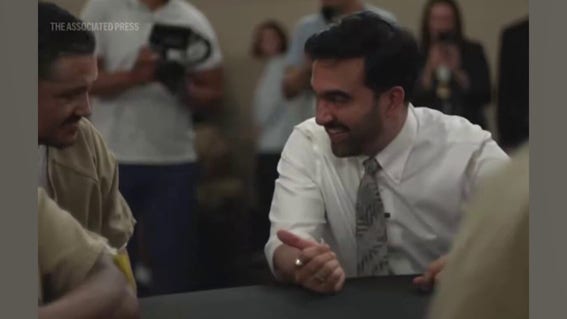 WATCH: Zohran Mamdani enjoys the World Cup game alongside prisoners at Rikers Island