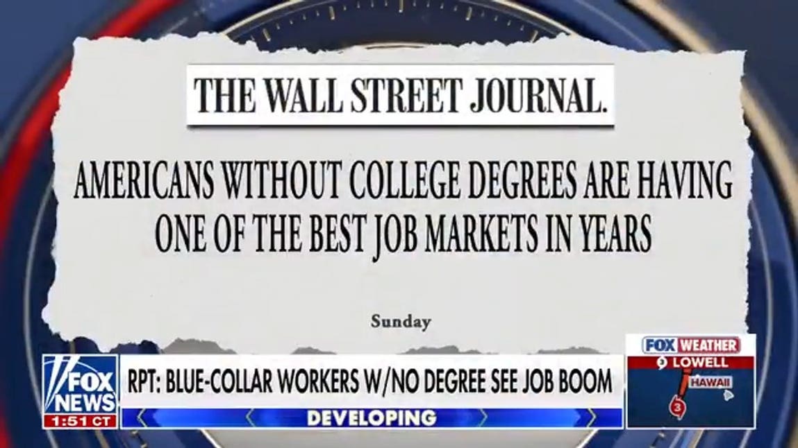 Blue-collar workers without college degrees see job boom: Report