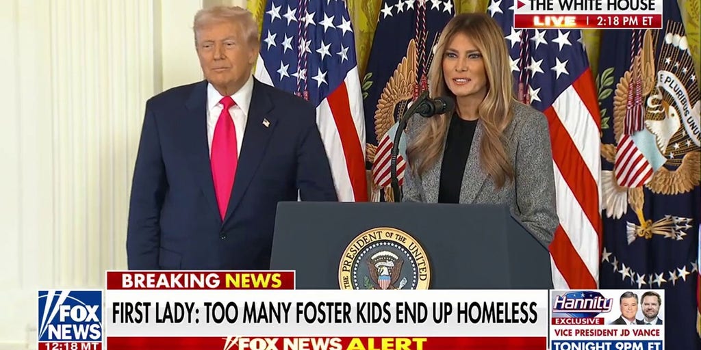 First lady Melania Trump introduces Trump executive order signing to bolster America’s foster care system