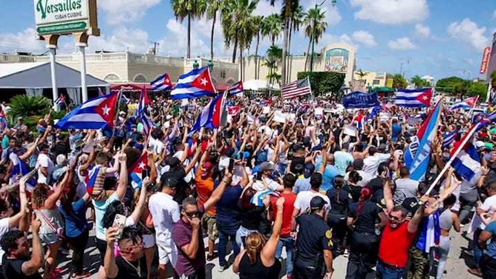 Demonstrations in Miami show support for Cuba: 'Cuba has to be free'
