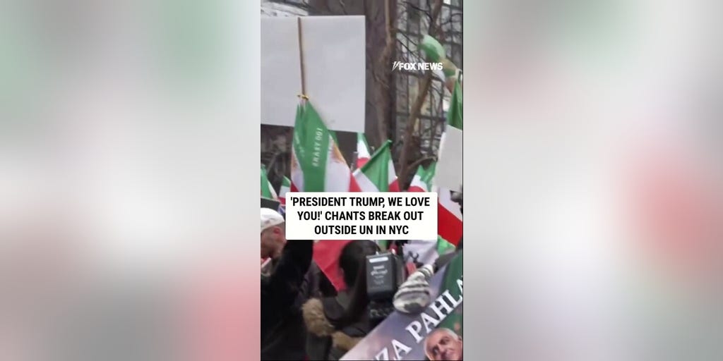 'U-S-A' and Trump chants ERUPT outside of UN in New York after US strike on Iran