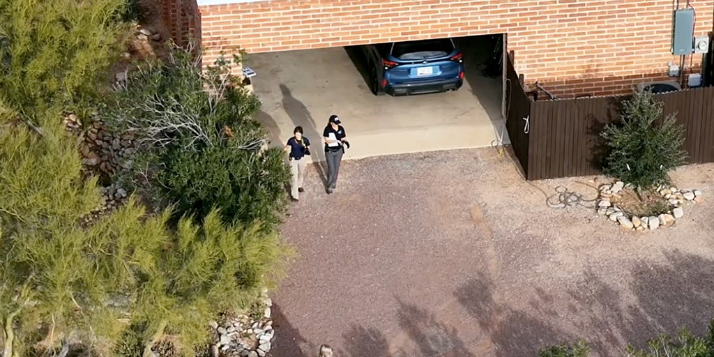 BIRDS EYE VIEW: Drone gives look at investigators conducting 'follow-up' at Nancy Guthrie's home