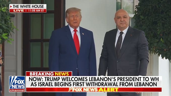 Trump meets with Lebanese president amid heightened US-Middle East tensions