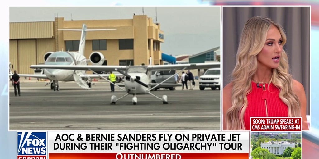 AOC, Sanders slam wealthy Americans while flying private on speaking tour