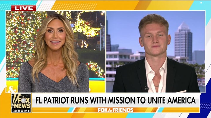 Florida runner goes viral with the American flag run club