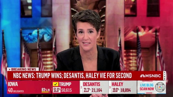 Maddow explains network's refusal to air Trump victory speech in Iowa