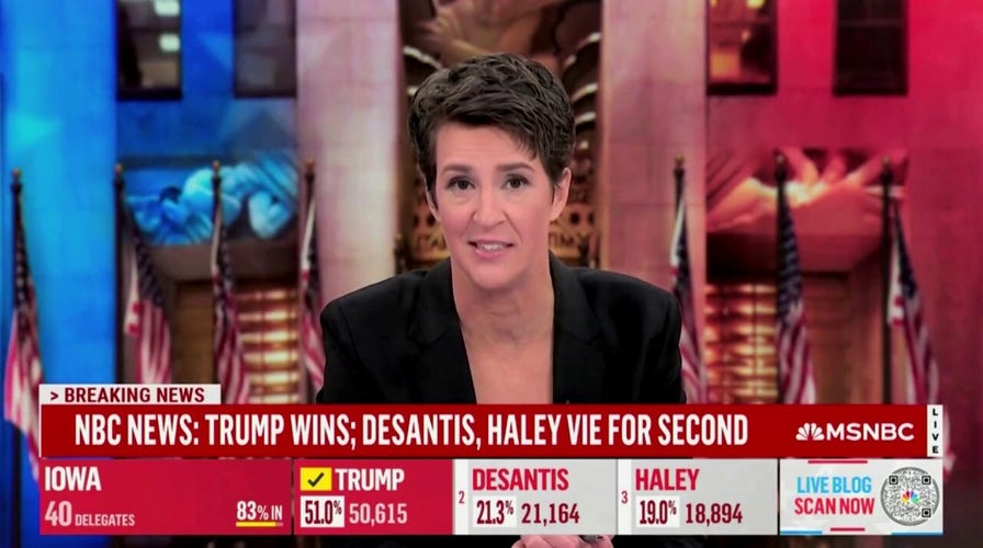 Maddow explains network's refusal to air Trump victory speech in Iowa
