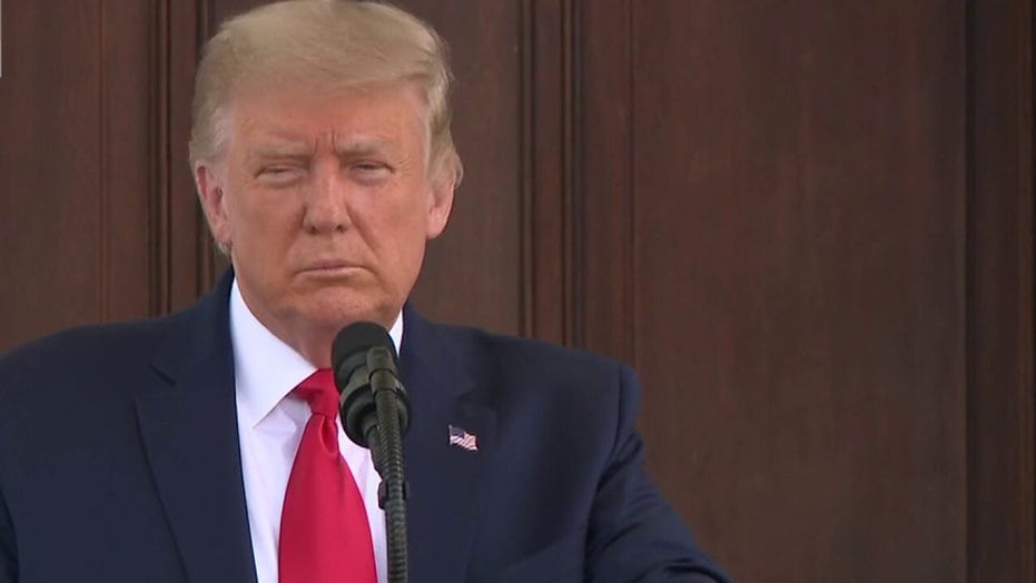 Trump asks reporter to remove face mask during Labor Day news conference