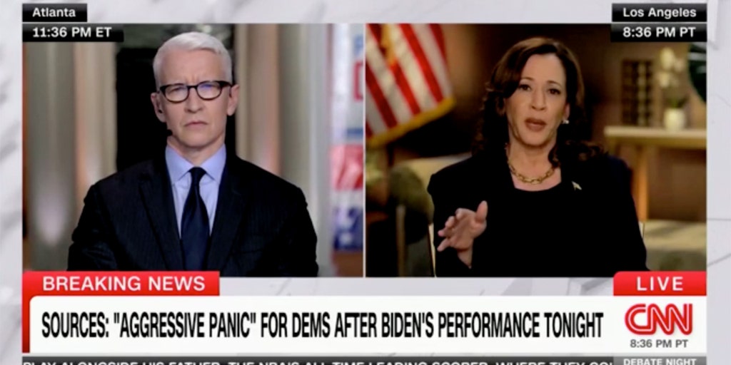 CNN's Anderson Cooper and Kamala Harris talk over each other in heated post-debate interview
