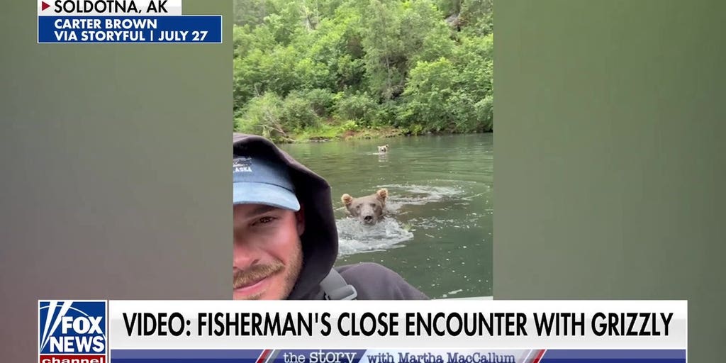 Fisherman recounts terrifyingly close encounter with grizzly bear in Alaska