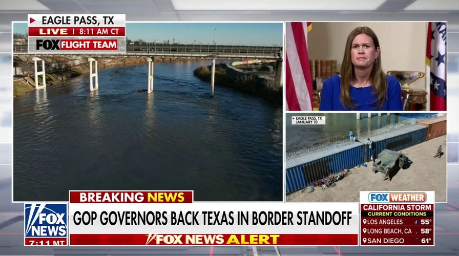 Republican governors pledge support for Texas in border standoff with Biden admin 