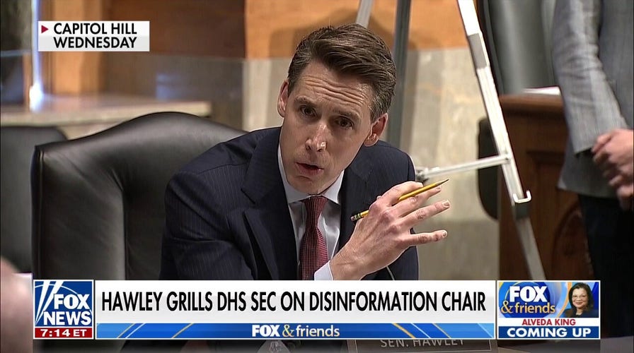 Sen. Hawley grills Mayorkas on disinformation czar: 'Did you do any research?'