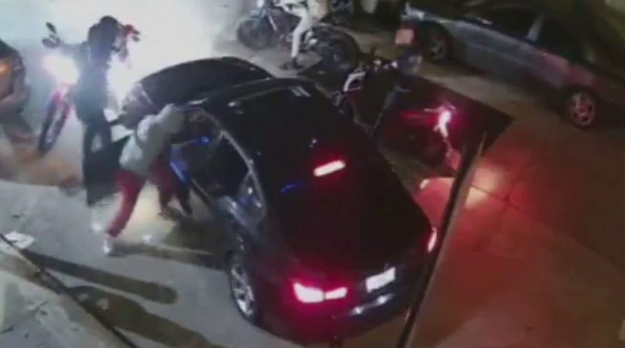 Violent motorcycle gang in NYC carjacks BMW, beats driver
